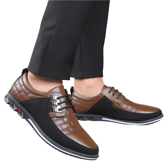 Malvin - Snazzy Lace-Up Kicks in Faux Leather